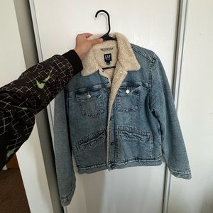 Faux Fur Sherpa Lined Denim Jacket GAP